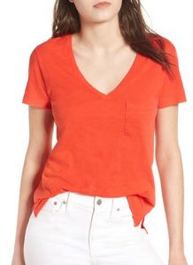 Madewell Whisper Cotton V-Neck Pocket Tee