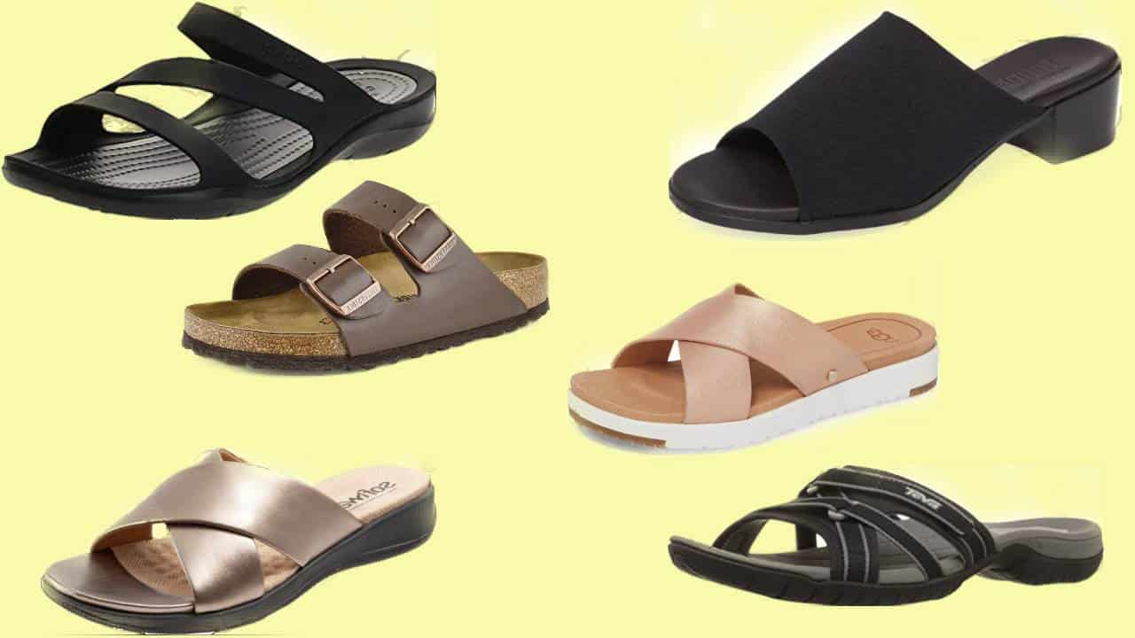 Six of the most comfortable women's slide sandals.