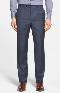 Santorelli Luxury Flat Front Wool Trousers