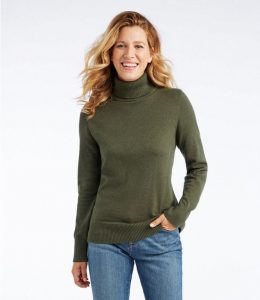 L.L Bean Cotton/Cashmere Turtleneck