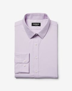 Express Slim Solid Wrinkle-Resistant Performance Dress Shirt