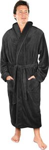 NY Threads Luxurious Men's Shawl-Collar Fleece Bathrobe