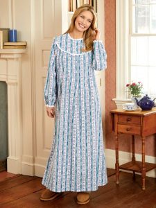 floor length flannel nightgowns