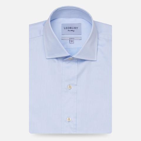 Brooks Brothers Men's Stretch Supima Cotton Dress Shirt - Non-Iron Herringbone English Collar Long Sleeve