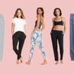 Three models wearing the most comfortable lounge pants for women