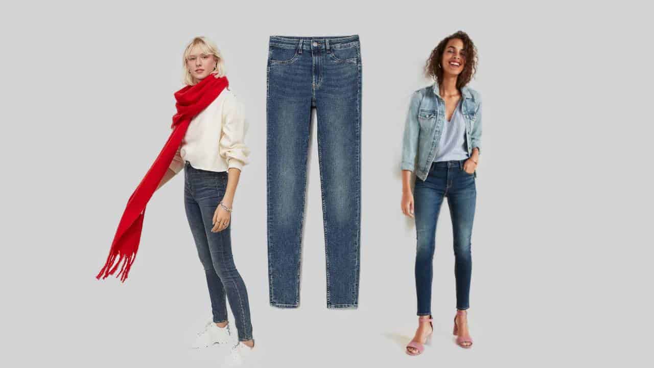 Three examples of the most comfortable skinny jeans for women