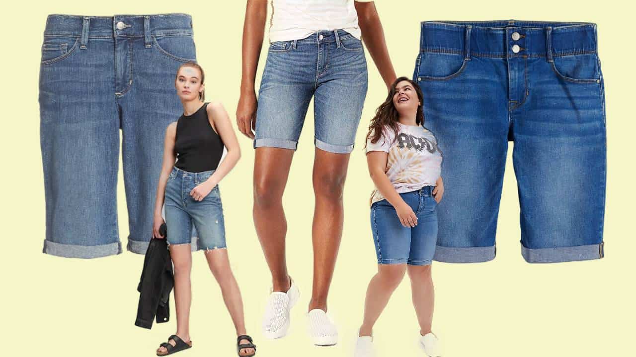 Five of the best and most comfortable denim bermuda shorts for women