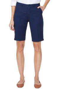 Stretch Linen Blend Bermuda Shorts from NYDJ