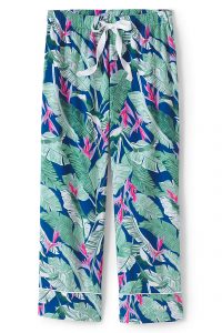 Lands' End Women's Crop Cotton Pajama Pants