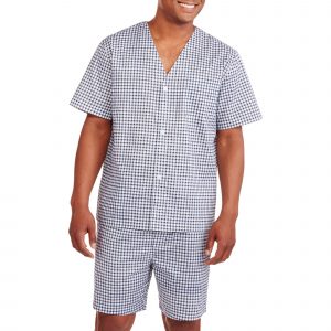 Fruit of the Loom Short Sleeve, Knee-Length Pant Pajama Set