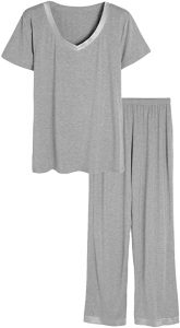 Latuza V-Neck Short Sleeves Top with Pants or Shorts Pajama Set