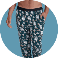 Patterned Meundies men's lounge pants