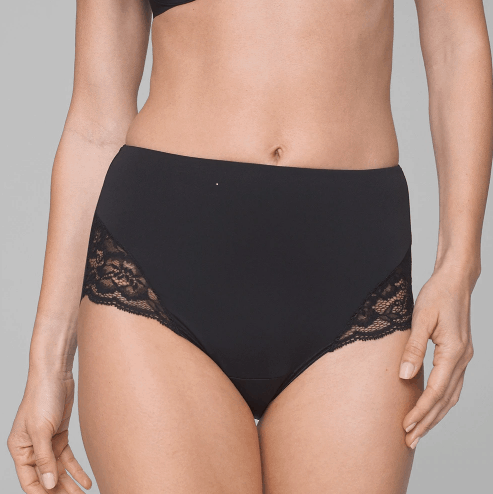 Black high waisted women's underwear