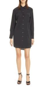 Equipment Essential Long Sleeve Silk Shirtdress