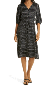 Nordstrom Signature Button Front Stretch Silk Dress